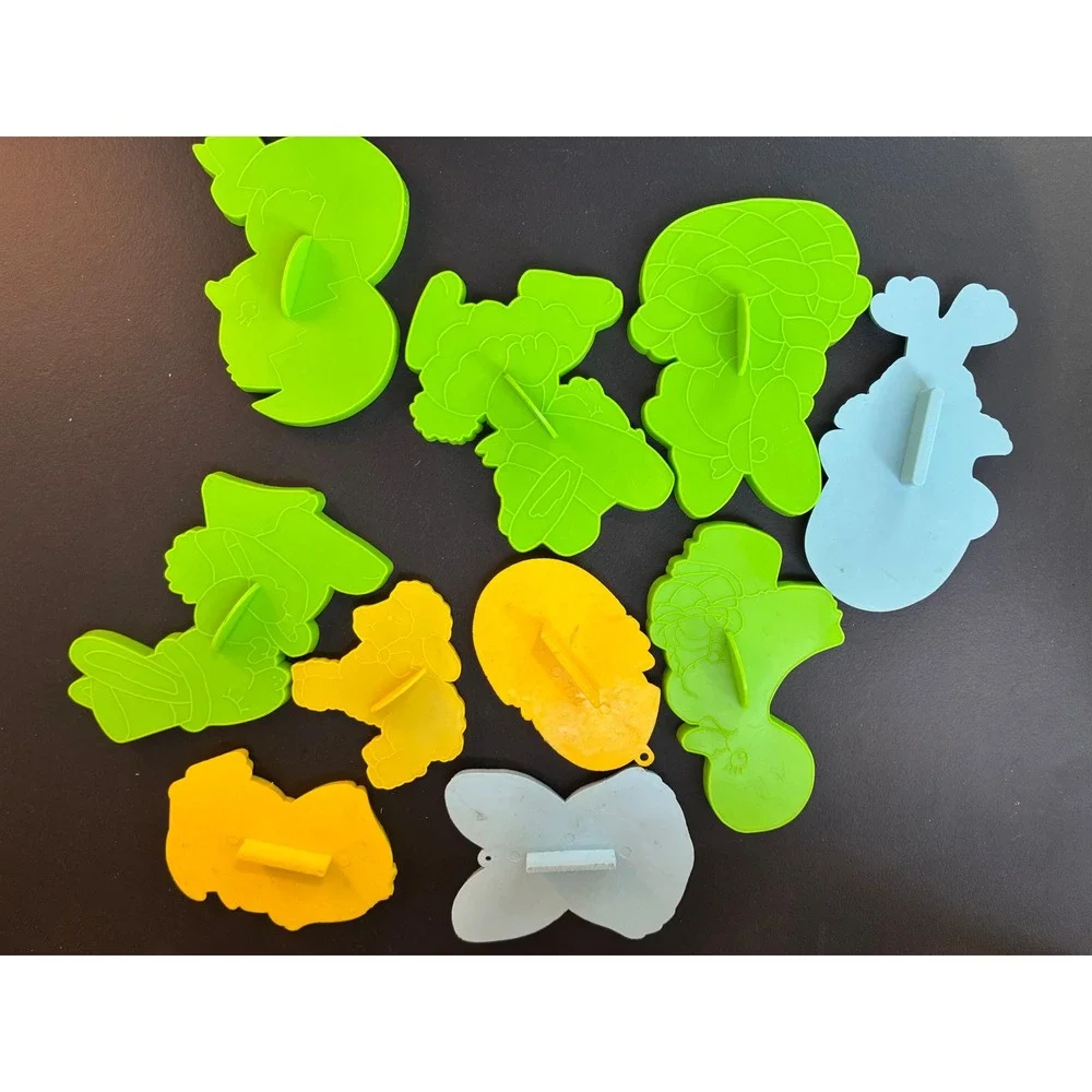Vintage Cookie Cutter Set Easter Spring Shapes 10pc Multi Color Excellent